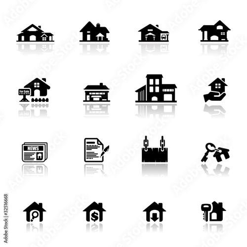 Icons set real estate