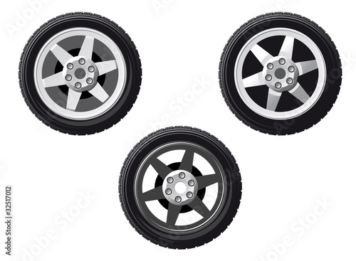 Set of isolated wheels