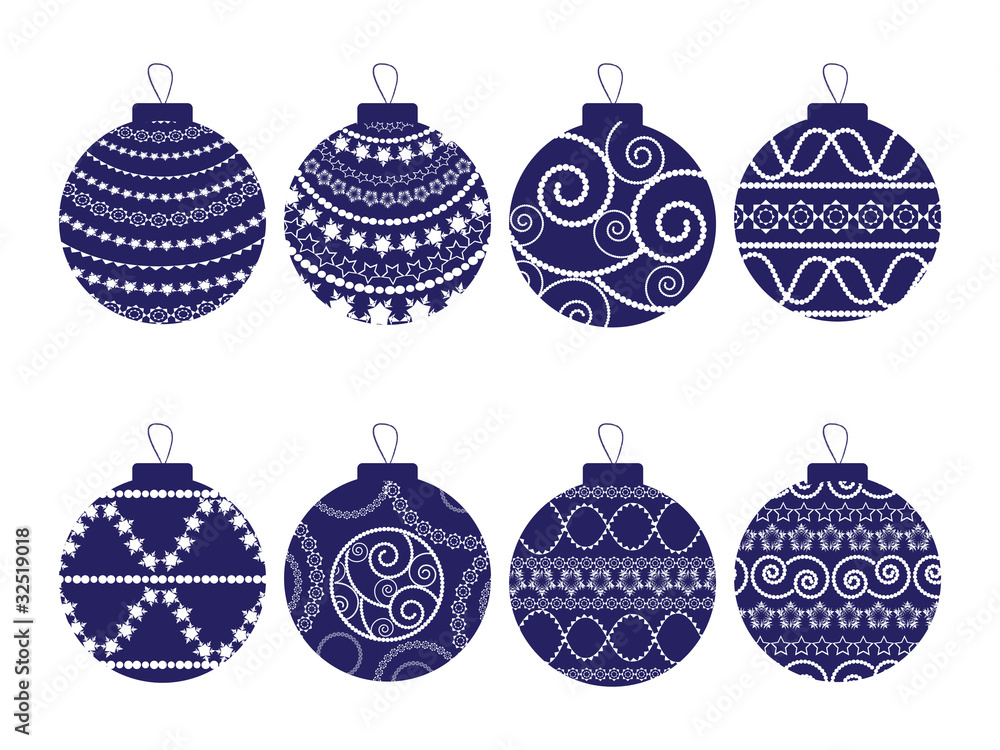 Set of eight Christmas balls Set of eight Christmas balls