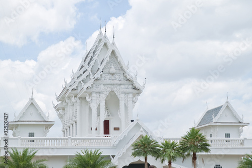 White Church in Wat Tham Khuha Sawan,Ubonratchathanee province,