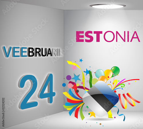 National Holiday 3D Calendar Estonia