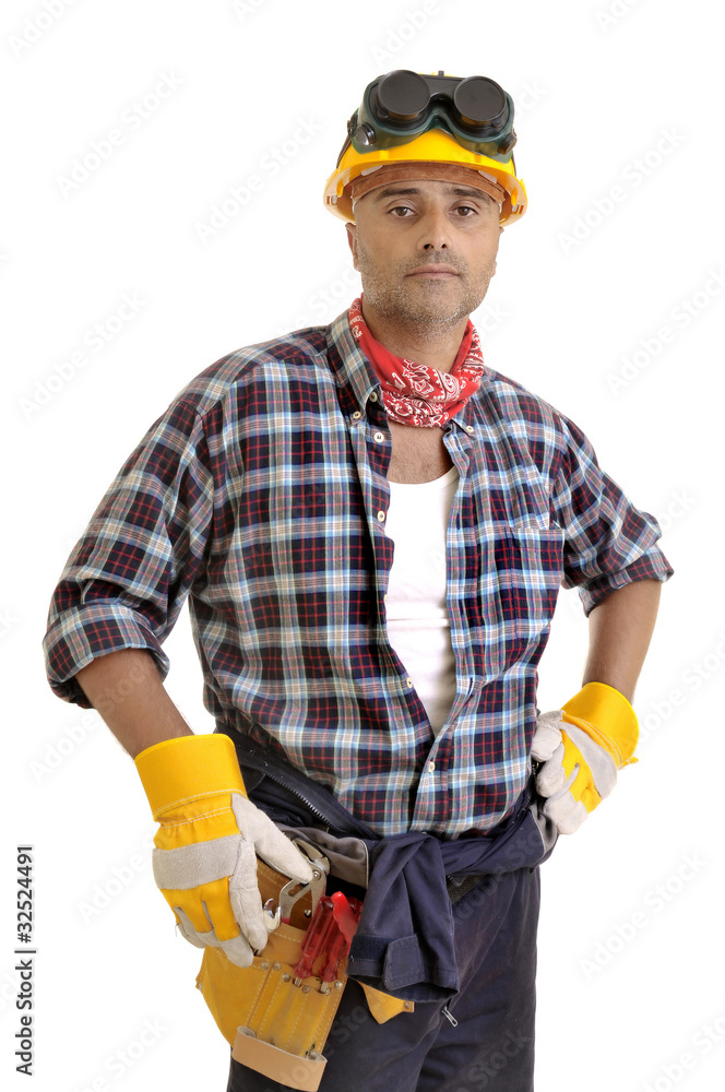 Construction worker isolated in white Construction worker isolated in white
