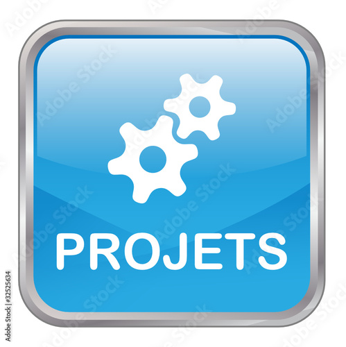 Bouton Web "PROJETS" (gestion équipe produits services clients)