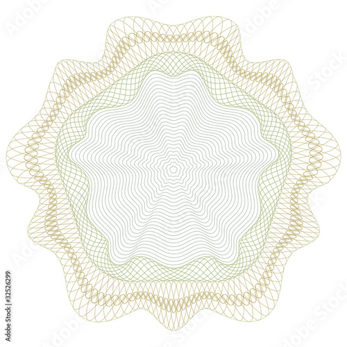 Rosette - Guilloche, Zertifikate, Dekoration, Muster, Rosetta