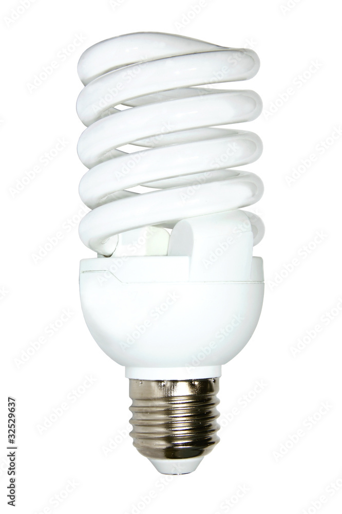 Saving energy lamp isolated on white background
