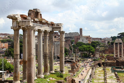 Roman Columns in Rome, Italy
