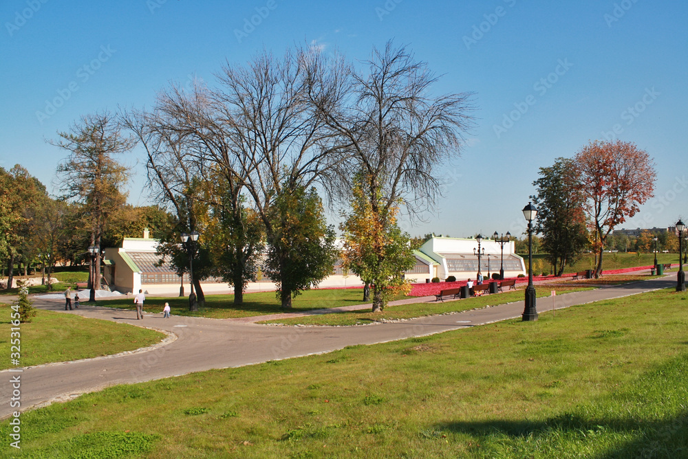 In an autumn city garden park In an autumn city garden park