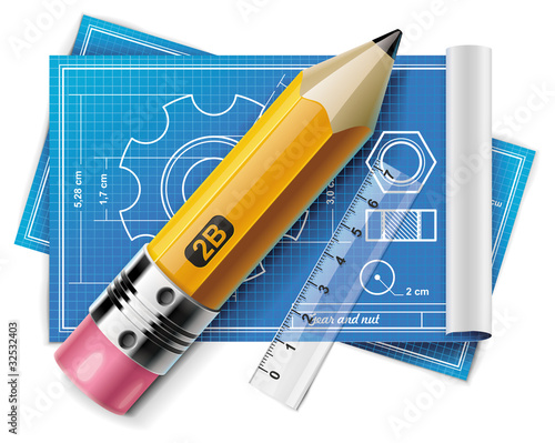 Vector technical drawing XXL icon