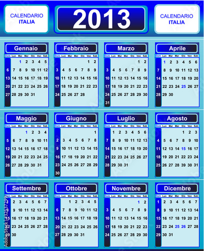 Calendario italiano 2013