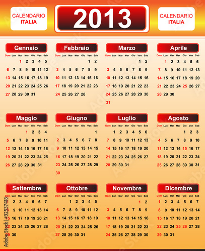 Calendario italiano 2013