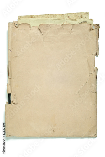 Old envelope with papers