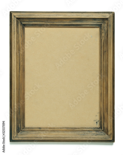 Old frame with an empty cardboard