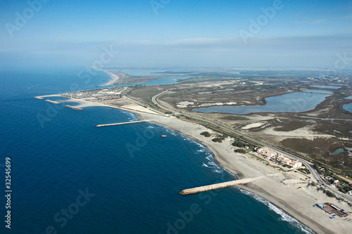 Vue aérienne de Stes Maries de la Mer