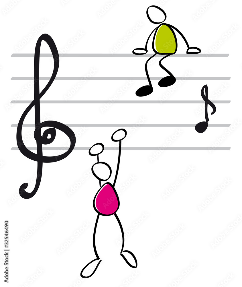 Naklejka premium funny musicians