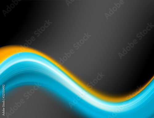 blue and orange wave