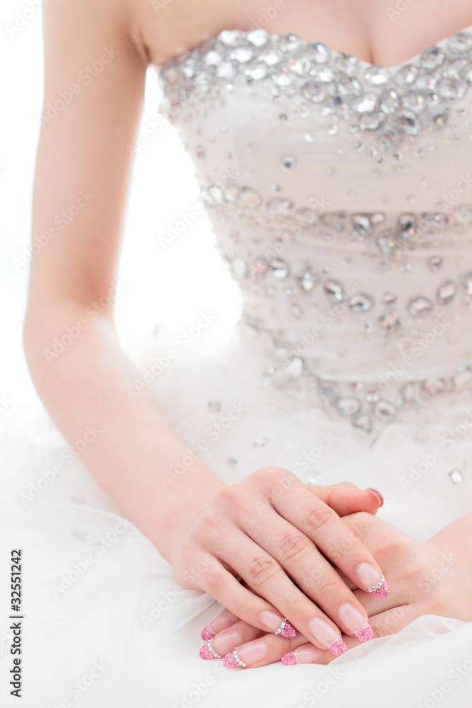 Asian bride's hands