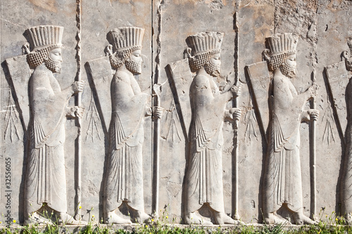 Bass relief decoration in Persepolis photo