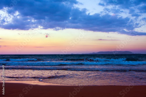 Seascape, Sunset, Greek, the Crete