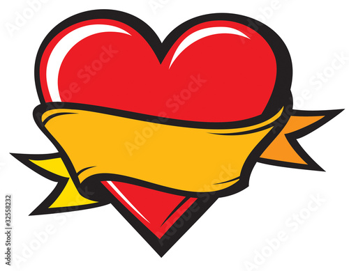 Heart - tattoo style
