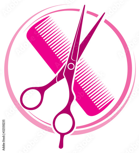 haircut or hair salon symbol