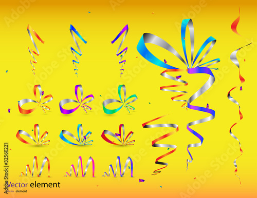 Streamers color. Vector format