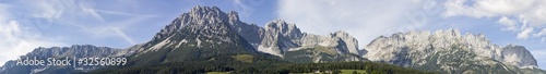 panorama vom wilden kaiser in österreich photo