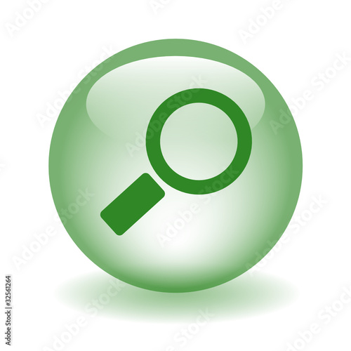 SEARCH Web Button (find online internet magnifying glass green)