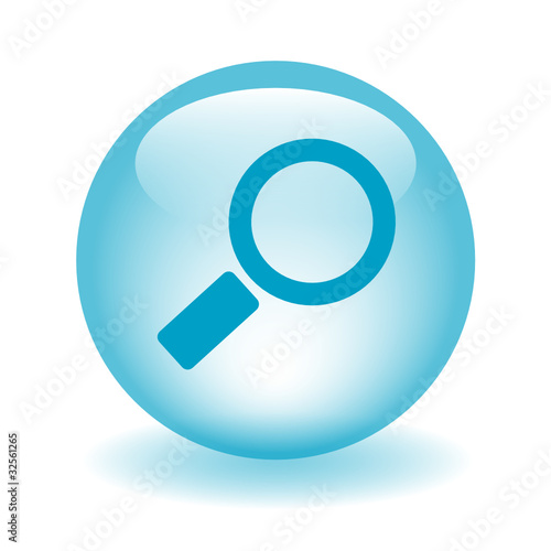 "SEARCH" Web Button (find online internet magnifying glass blue)