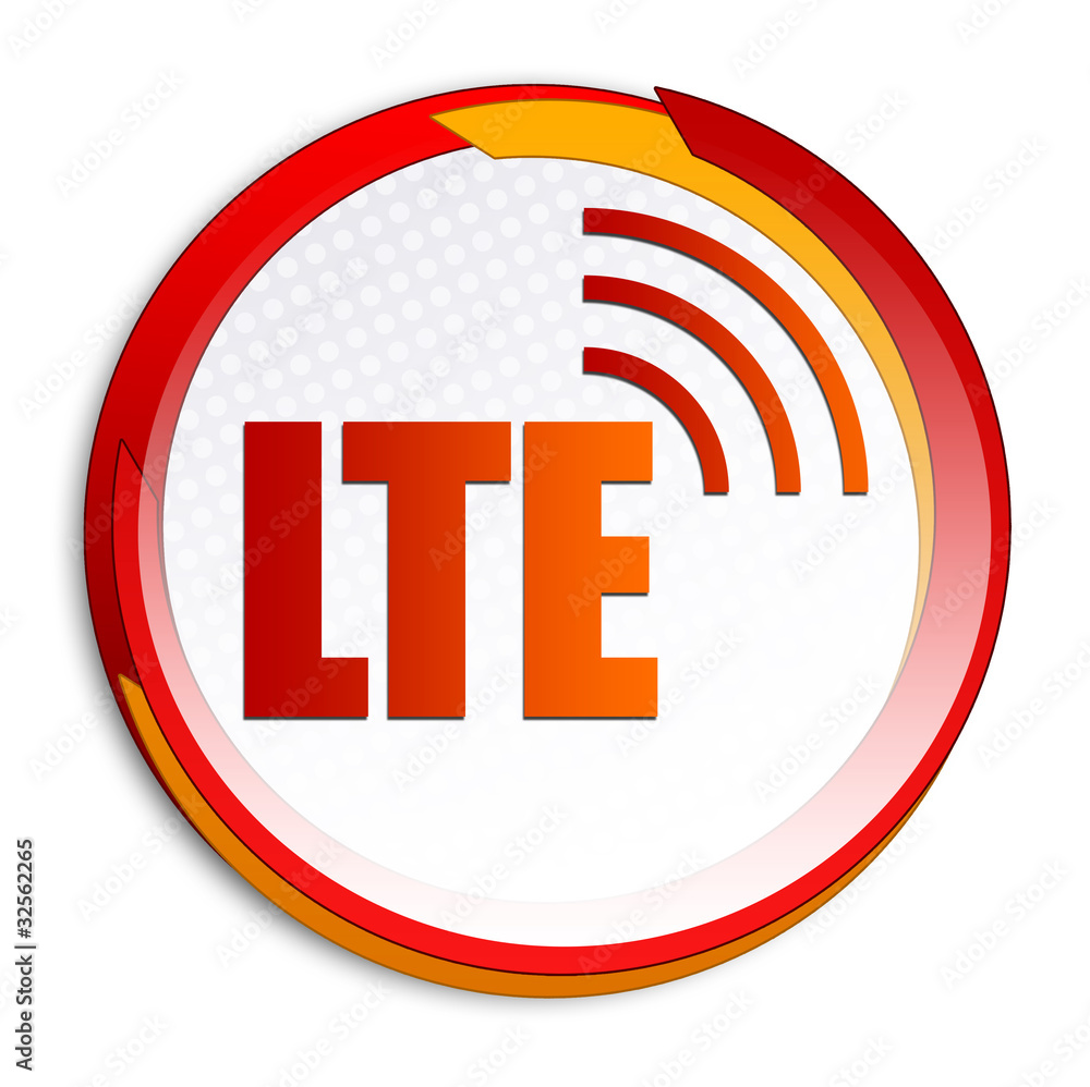 LTE Button, Icon LTE Button, Icon