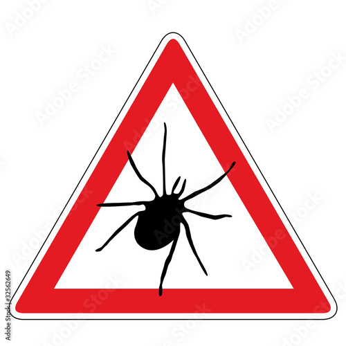 Warnschild Zecke