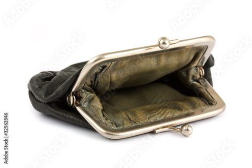 Canvas Print Old and empty purse