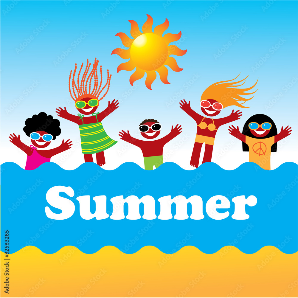 Naklejka premium summer-beach-background