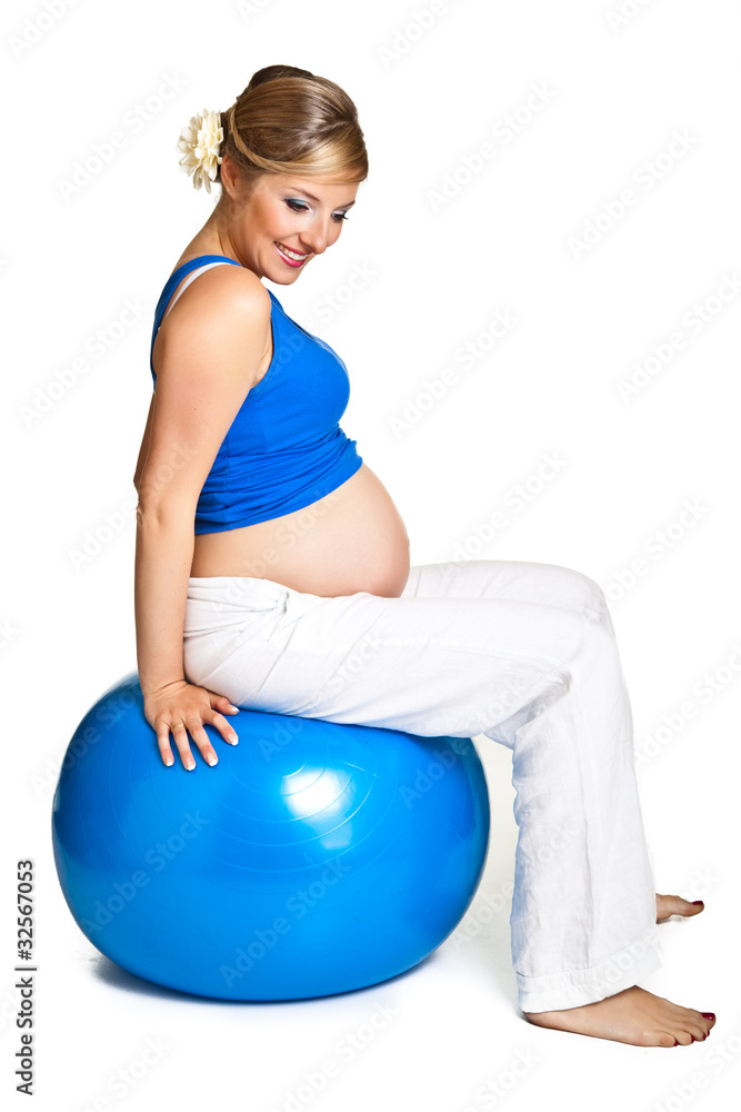 Pregnant woman isolated on white Pregnant woman isolated on white