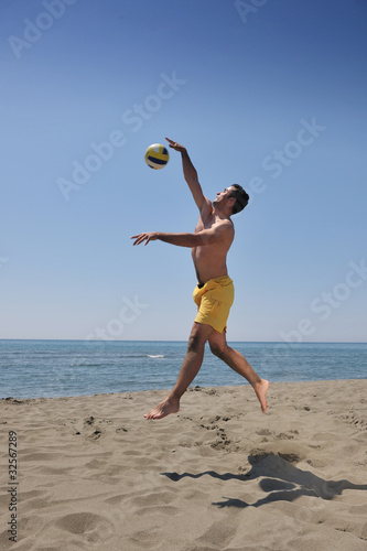 male beach volleyball game player