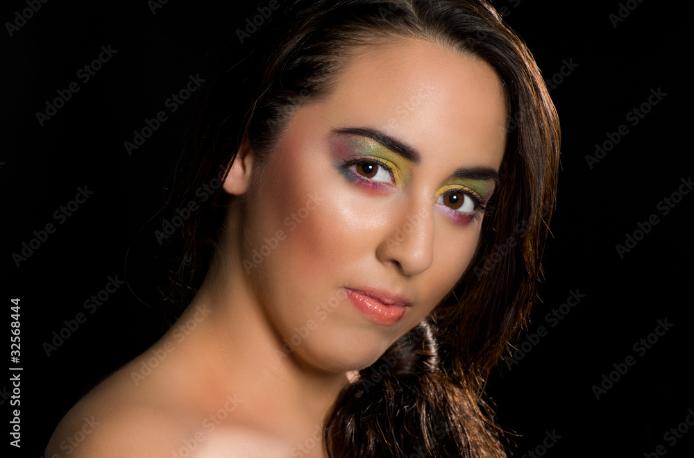 Portrait of latin woman looking at camera Portrait of latin woman looking at camera