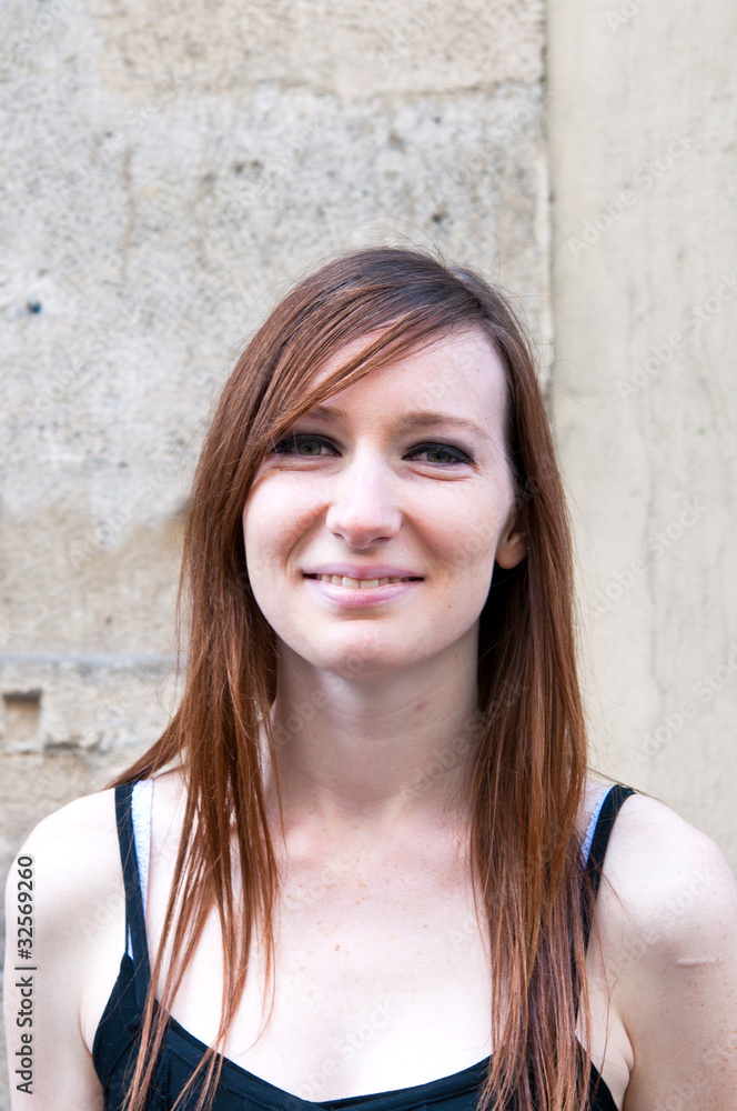 smiling charming young woman smiling charming young woman