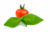 Basil Leafs with tomato