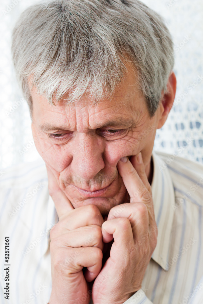 Portrait of a sad senior man Portrait of a sad senior man