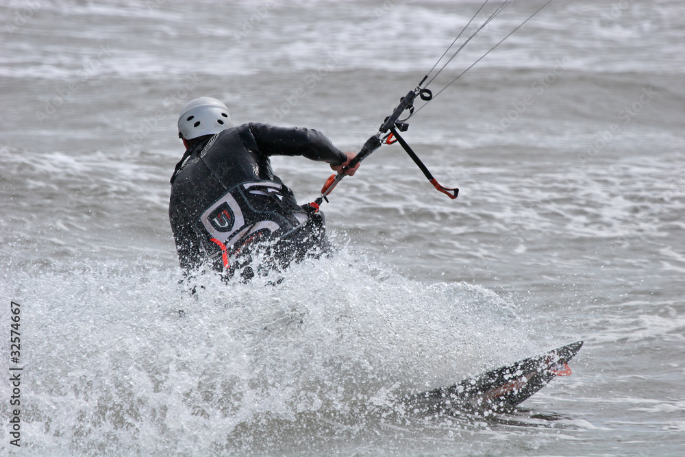 Naklejka premium kitesurfer