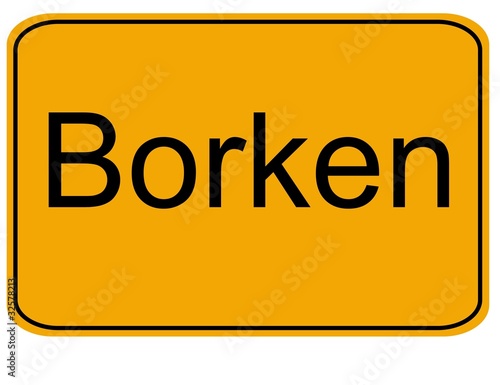 Ortseingangsschild Borken