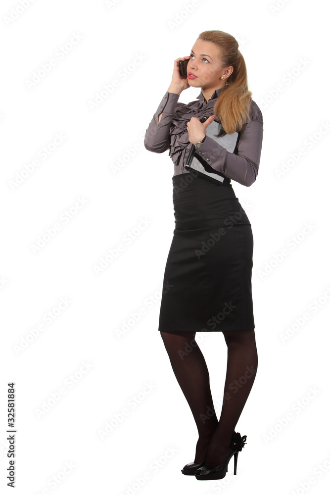 Businesswoman with a phone Businesswoman with a phone