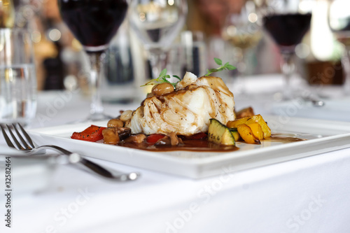 Pan fried cod