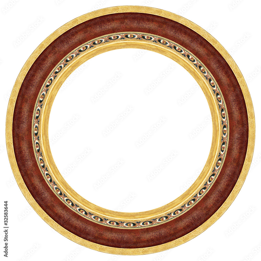 Obraz premium Oval gold picture frame