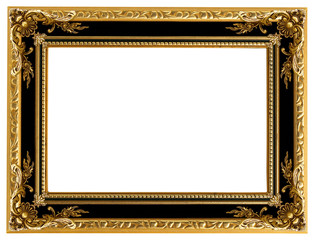 Picture gold frame with a decorative pattern