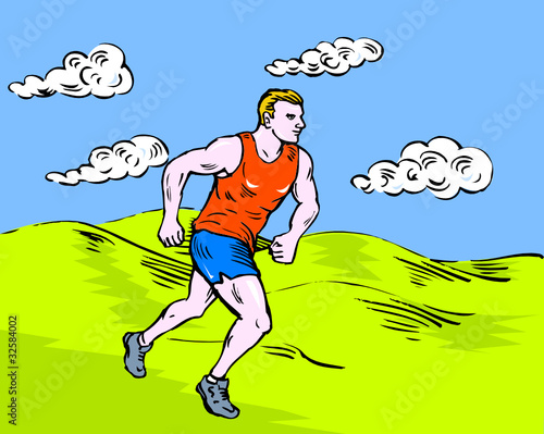 marathon runner running race