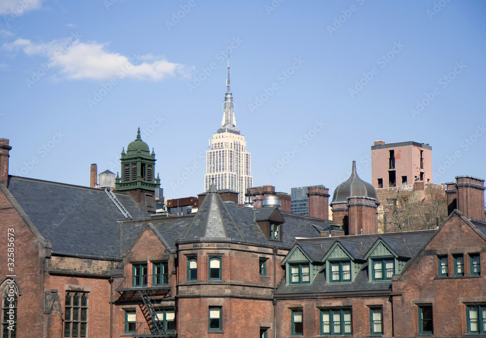 New York buildings roofs