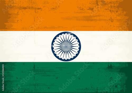 Grunge flag of India