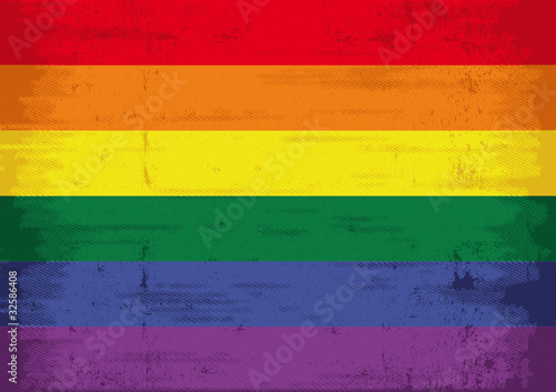 Grunge gay flag