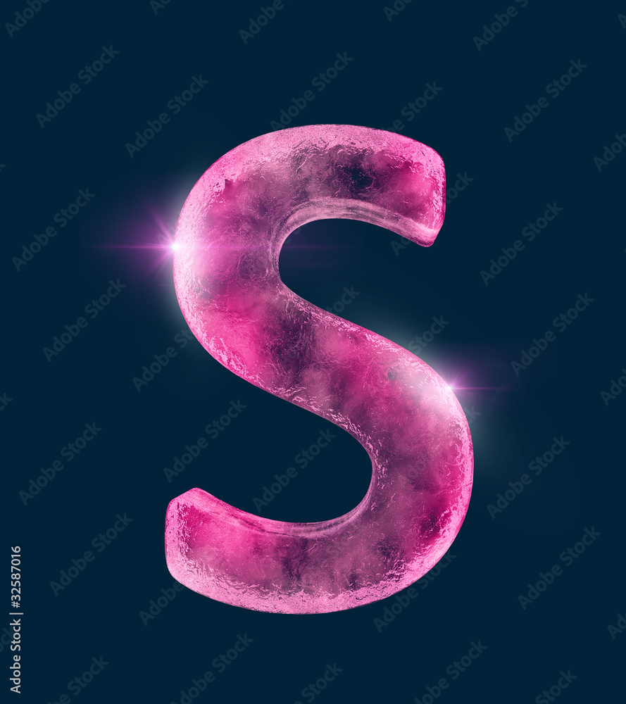 Red Icing alphabet the letter S Red Icing alphabet the letter S