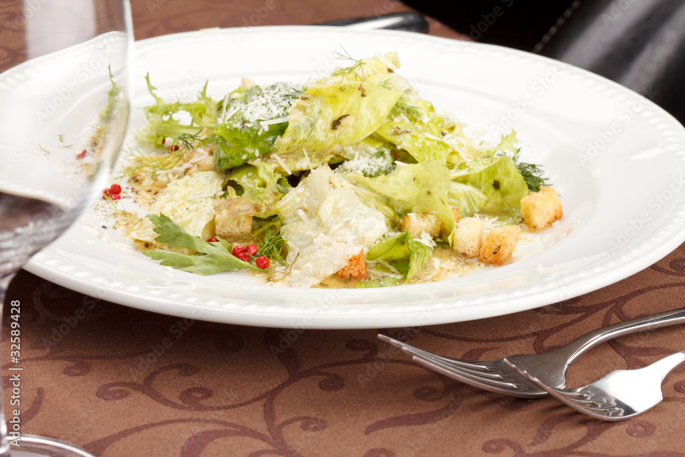 vegetable salad with croutons vegetable salad with croutons